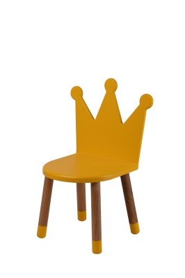صندلی عروسکی تاج (زرد)
